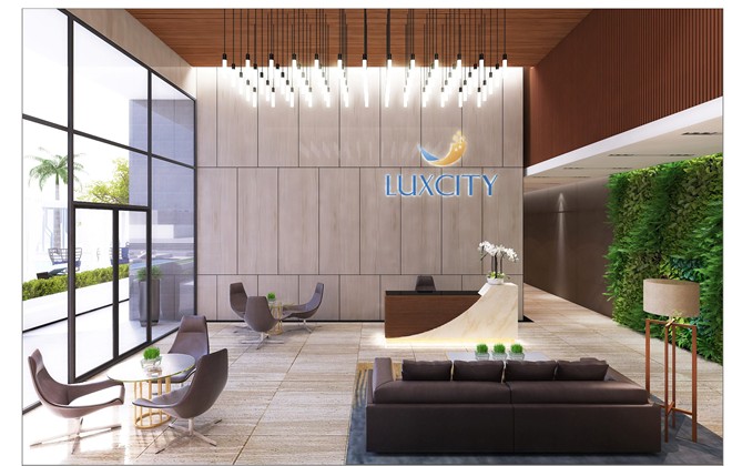 Phối cảnh sảnh căn hộ dự án Luxcity.